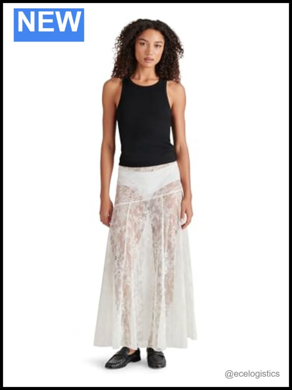 Women's Maxi Floral Skirt High Rise Pull On 100% Nylon
